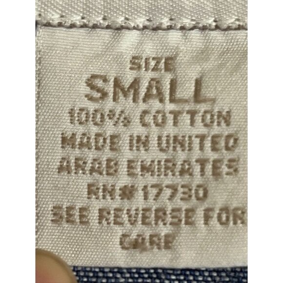 Cherokee Denim Dress M Blue Jean Retro Mod Boho Western Classic Chic Country 80s - Picture 9 of 11